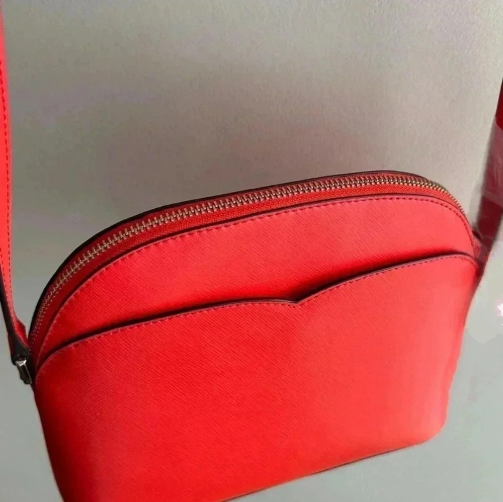 KATE SPADE Payton Dome Medium Crossbody Shoulder Bag In Gazpacho Red NWOTS - Picture 4 of 9